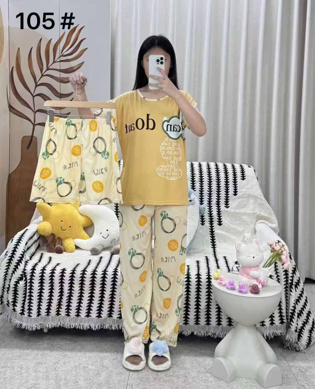 3 Piece Printed Night Suit