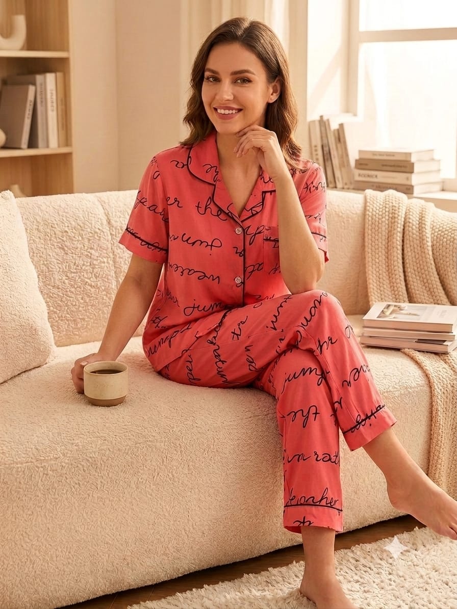 2-Piece Linen Night Suit