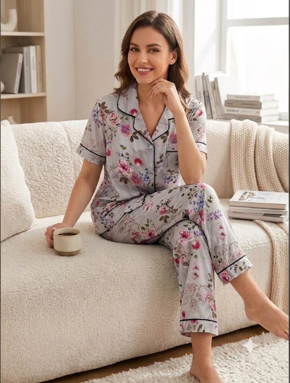 2-Piece Linen Night Suit