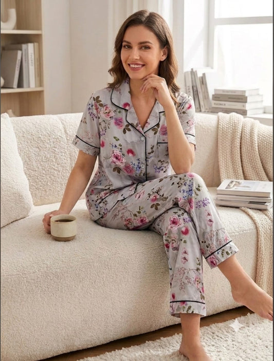 2-Piece Linen Night Suit