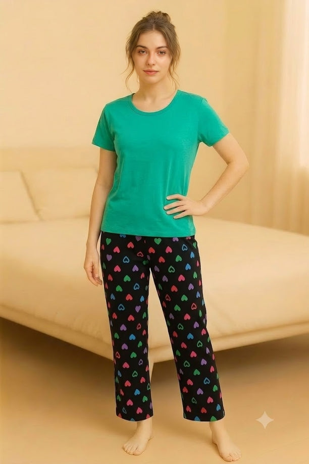 Printed 2 Piece Night Suit