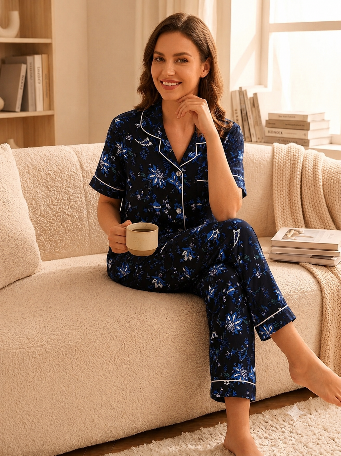 2-Piece Linen Night Suit
