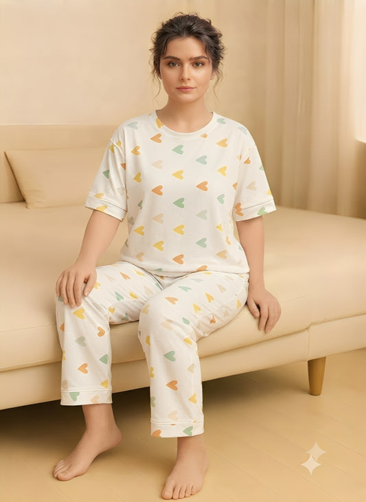Printed 2 Piece Night Suit