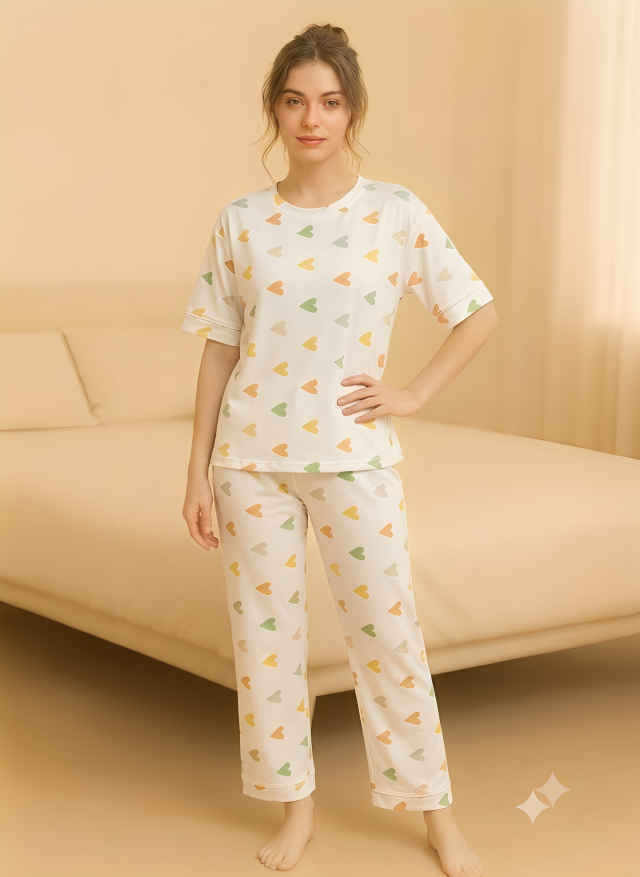 Printed 2 Piece Night Suit