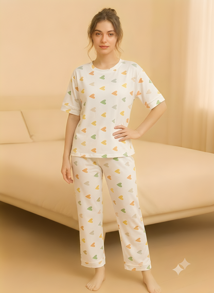 Printed 2 Piece Night Suit